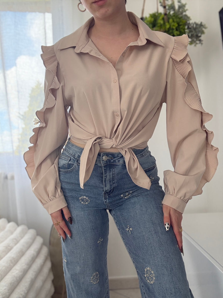 Chemise Froufrou "Victoria" Beige